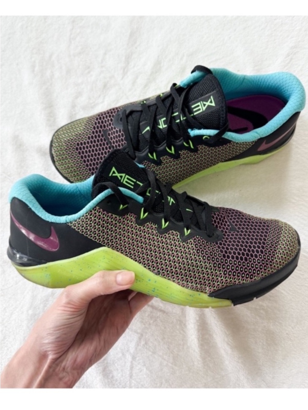 Nike Metcon Training Shoes Men's
Multicolor teal black size 9